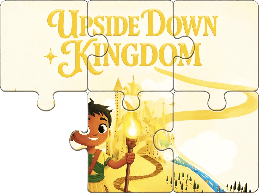Upside Down Kingdom puzzle with one piece missing